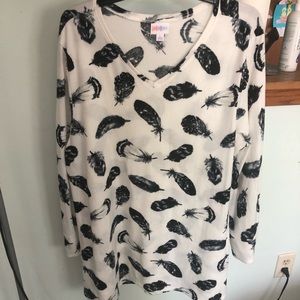 Feather print sweater Elizabeth